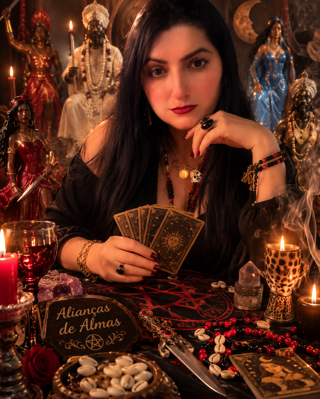 Espiritualista Catarina em ambiente de vidência